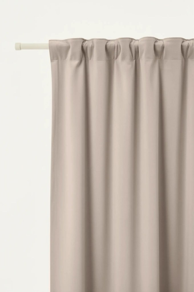 Velúrový záves SOFT VELVET béžový na riasiacu pásku Rozmer: 140x270 cm