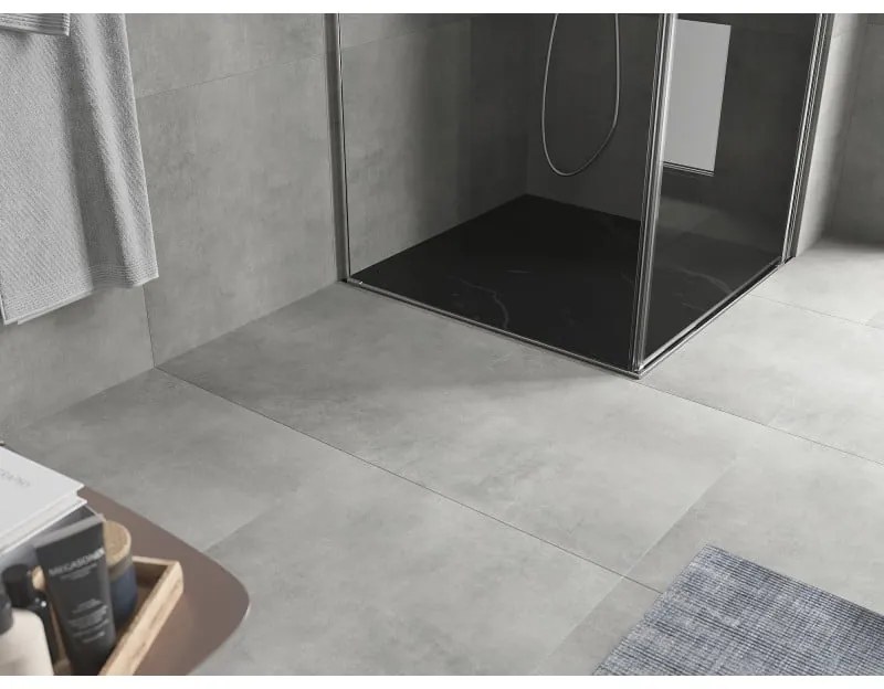 Mexen Hugo, štvorcová sprchová vanička SMC 80 x 80 cm, čierny kameň, 42758080