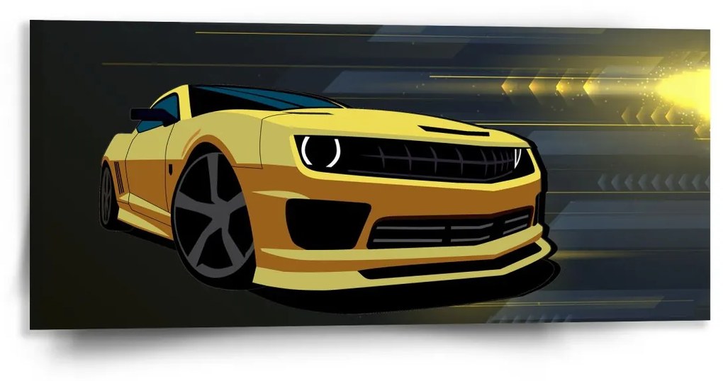 Sablio Obraz Chevrolet Camaro Pruhy - 110x50 cm