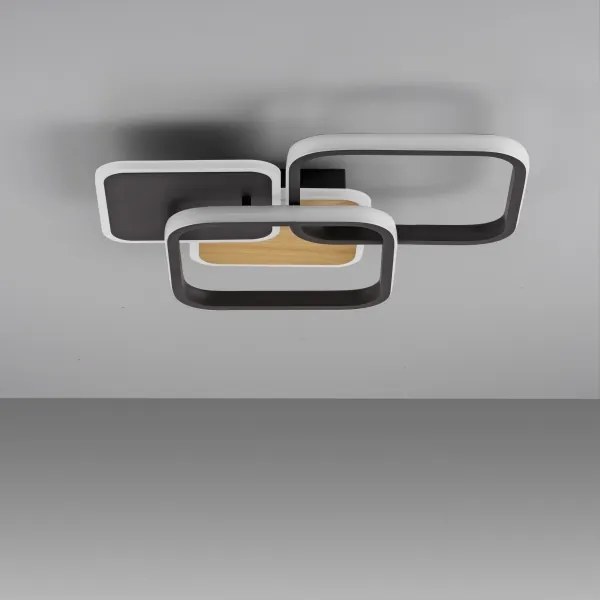 Leuchten Direkt 14117-78 - LED Stropné svietidlo SEVENT LED/36W/230V čierna/hnedá