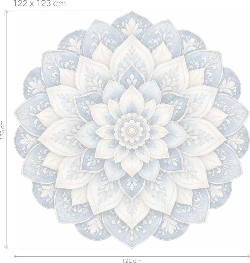 Modrá mandala arch 75 x 75 cm