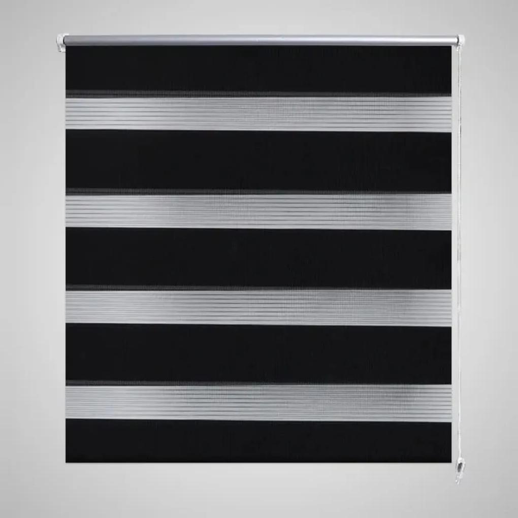 vidaXL Roleta vzor zebra, 100 x 175 cm, čierna