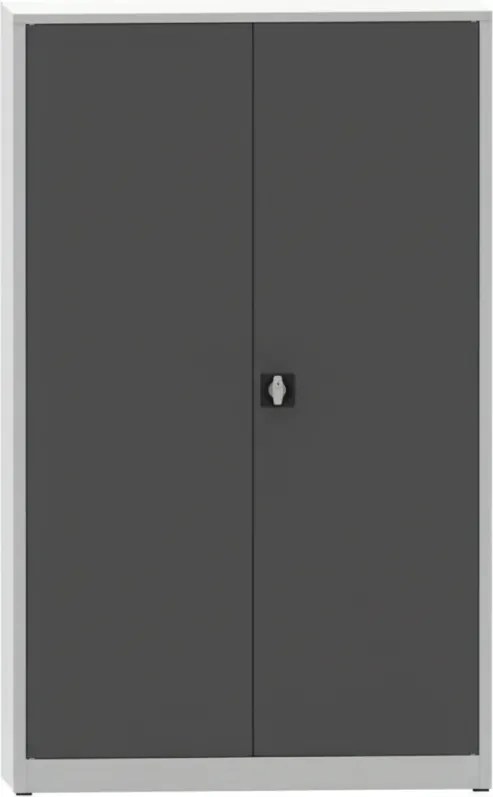 Dielenská policová skriňa na náradie KOVONA JUMBO, 4 police, zváraná, 1200 x 600 x 1950 mm, sivá / grafit