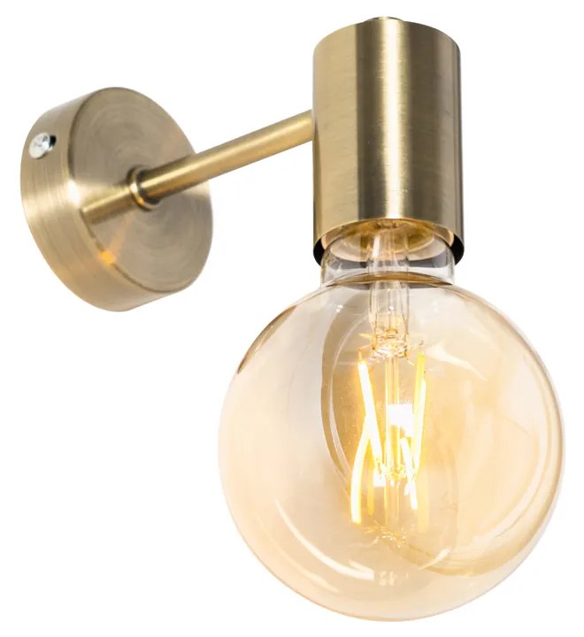 Priemyselná nástenná lampa bronzová - Facil