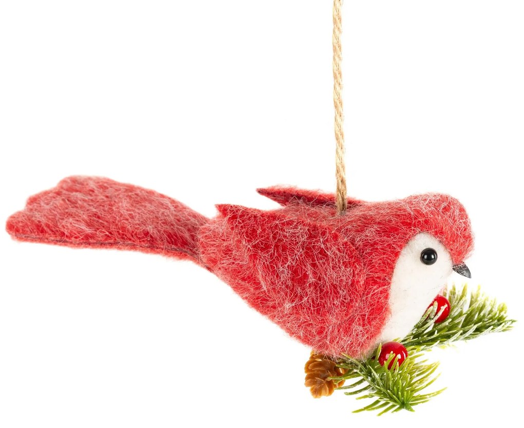 VIANOČNÁ DEKORÁCIA BIRDIE SADA 12KS 6X17 CM ZELENÁ