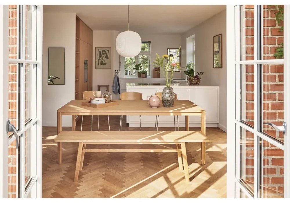 Biele závesné svietidlo so skleneným tienidlom ø 40 cm Serene – Hübsch