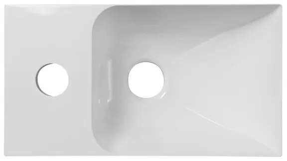 Sapho - Závesné umývadlo PICCOLINO 31x17 cm ľavé/liaty mramor/biela