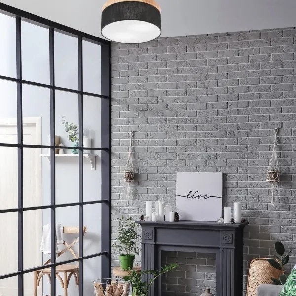 Brilagi - LED Stropné svietidlo BELLADONNA 2xE27/15W/230V pr. 40 cm čierna/borovica