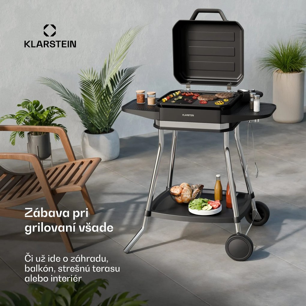 Klarstein Gatsby elektrický gril, Vnútorné a vonkajšie použitie, 3050 W, EasyGrill Concept, Do 240 °C