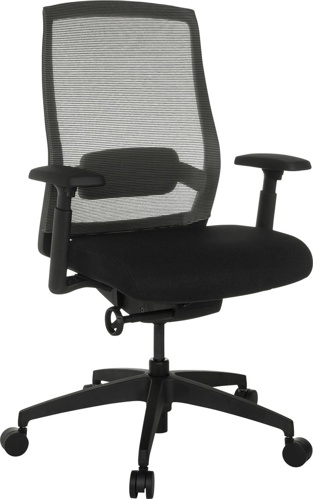 XXXLutz OTOČNÁ STOLIČKA, sieťovina, čierna MID.YOU - Online Only kancelárie - 001918039601