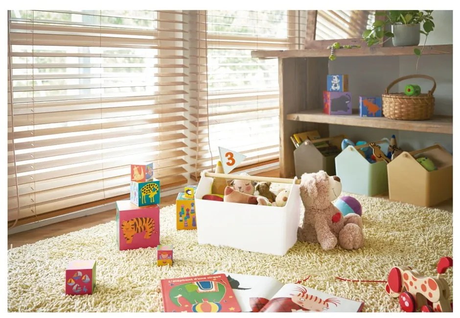 Biely/v prírodnej farbe plastový úložný box 21x37x24 cm Favori – YAMAZAKI