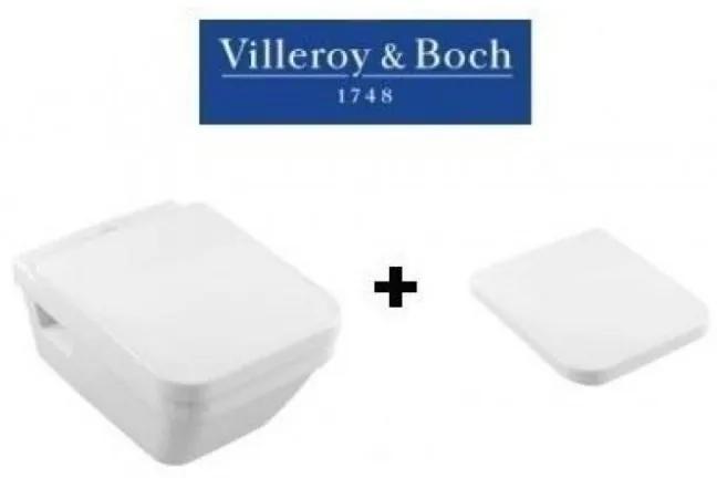VILLEROY&BOCH Závěsná WC mísa VILLEYBOCH DIRECT + záchodové prkénko