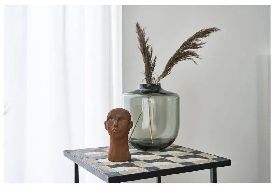 Sivá sklenená váza (výška 21 cm) Daun – Villa Collection