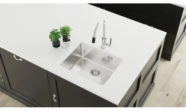 Deante ZPO_010B - Kuchynský drez OLFATO 50,5x55 cm kefovaná oceľ