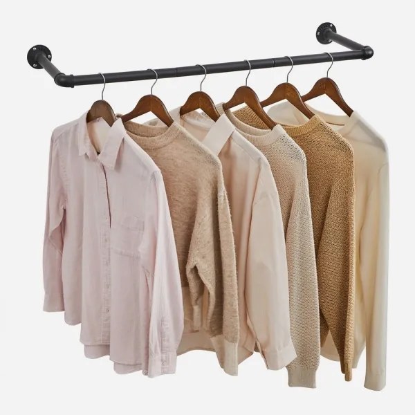 Nástenný vešiak na ramienka LINEA čierny