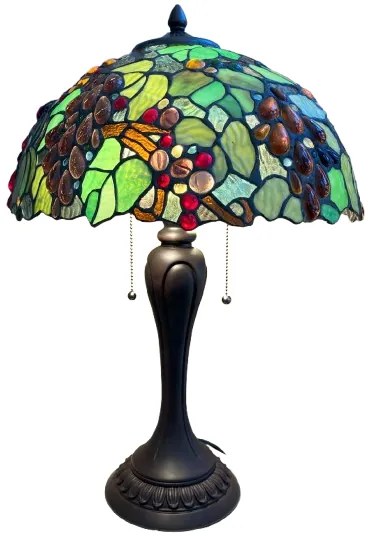 Tiffany svietidlo s retiazkami Ø42*60 WINE OVAL