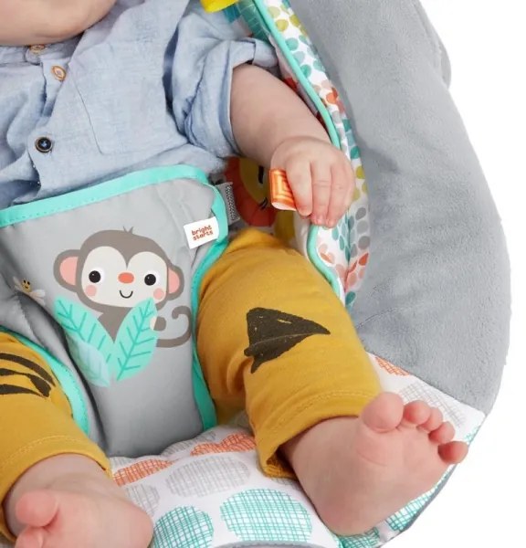 Bright Starts - Detské vibrujúce ležadlo s melódiou WHIMSICAL WILD 3xLR14