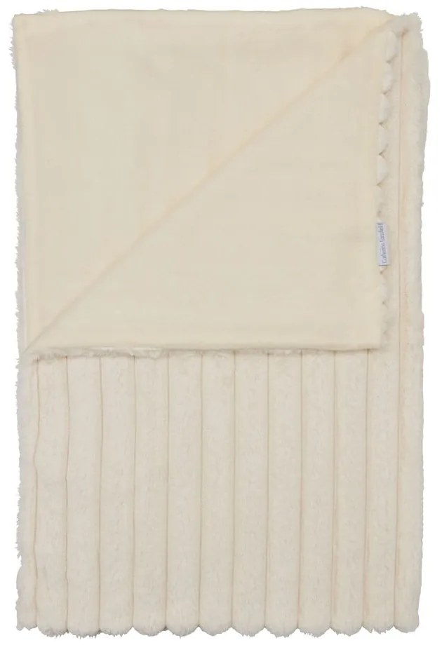 Krémová deka z mikroplyšu 130x170 cm Cosy Ribbed – Catherine Lansfield