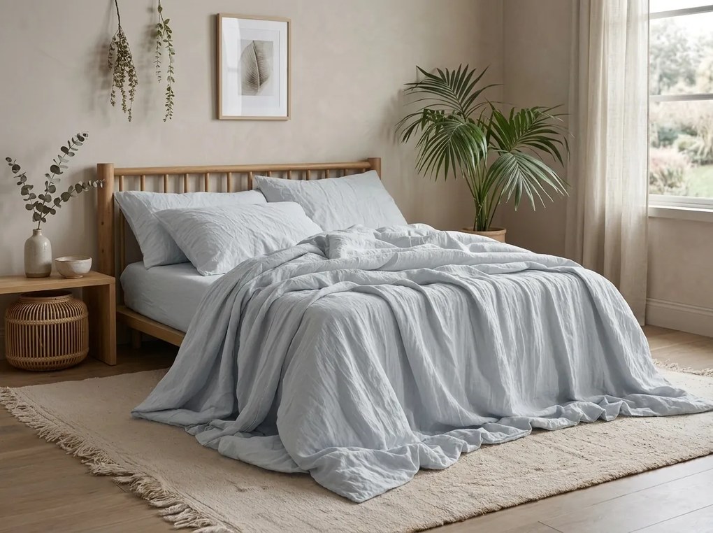 Mušelínové obliečky MUSSARI svetlosivé Rozmer obliečky: 2 ks 70 x 90 cm | 200 x 220 cm