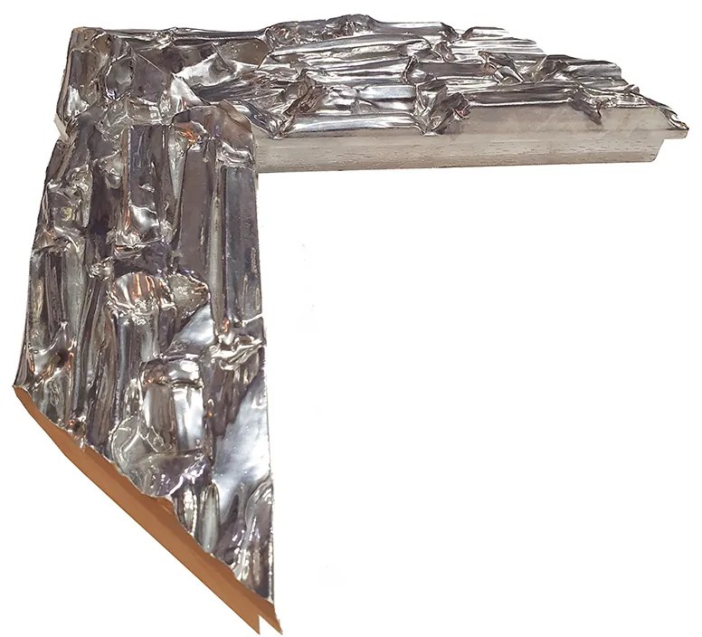 DANTIK - Zrkadlo v rámu, rozmer s rámom 50x90 cm z lišty Travertino strieborné (2893)
