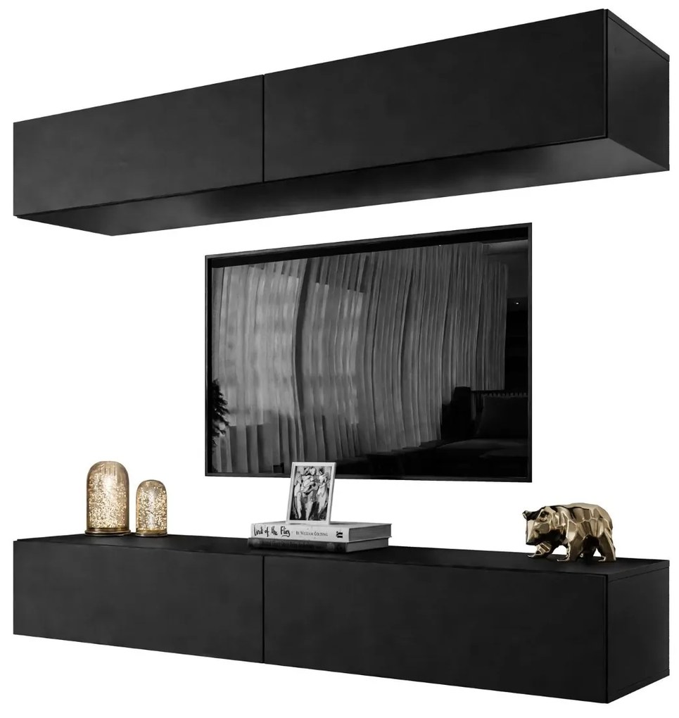 OBÝVACIA STENA ELEGANTE ART ČIERNA MATNÁ