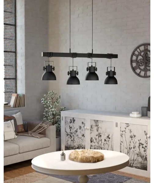 Eglo 43726 - Luster na lanku SHIREBROOK 4xE27/40W/230V