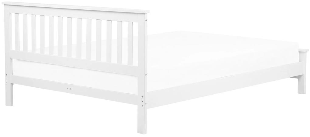 Drevená posteľ 180 x 200 cm biela MAYENNE Beliani