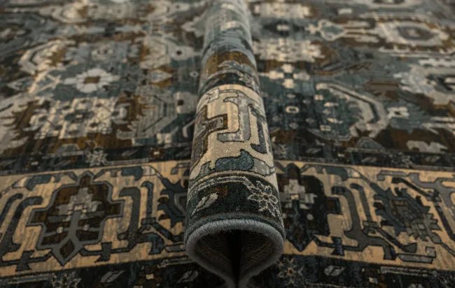 Koberec Dywilan Superior Oman, ornament, tmavomodrý