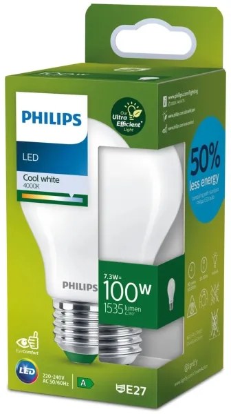 LED žiarovka ULTRAEFFICIENT Philips A60 E27/7,3W/230V 4000K