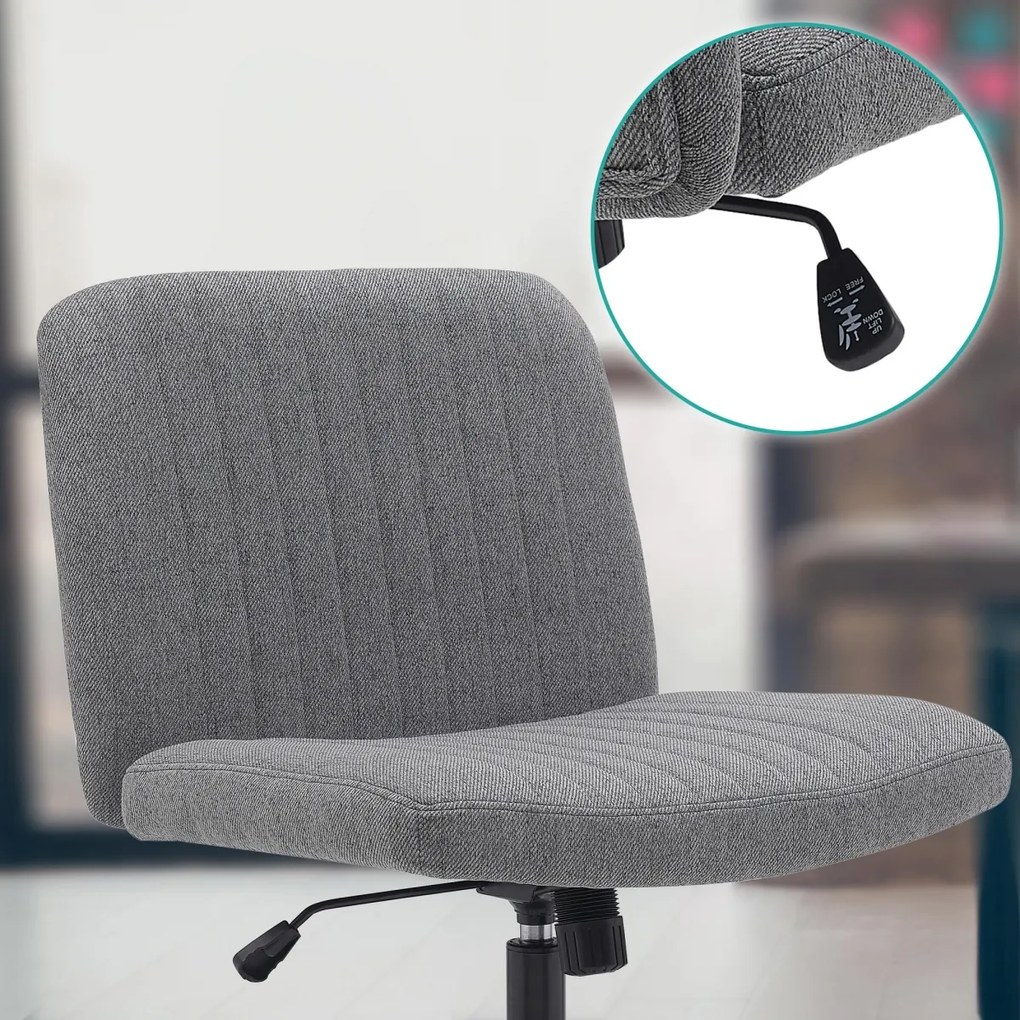 Design-Shop Kancelářská stolička Kingman látka - Tmavo sivá