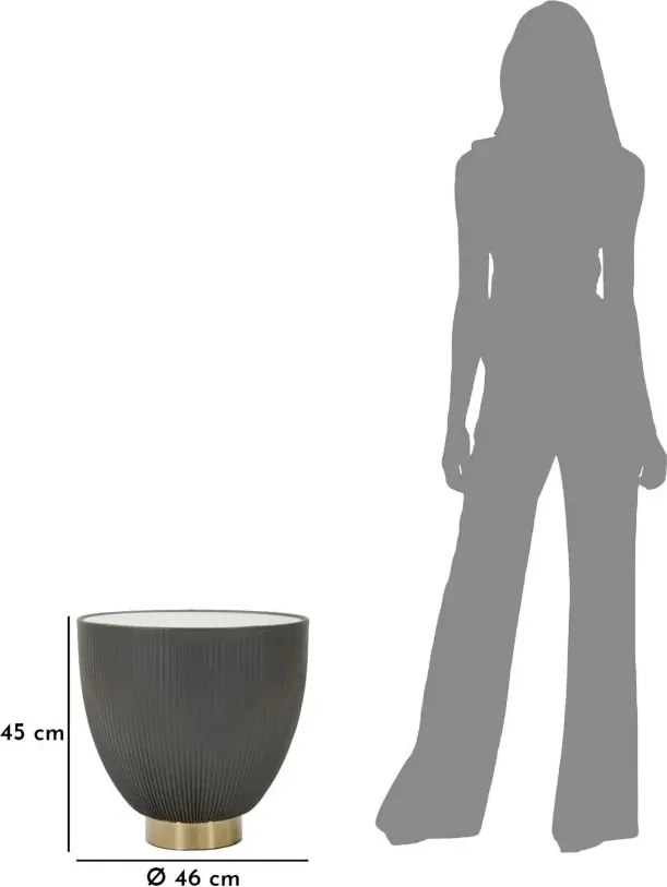 Konferenčný stolík Elge 46 cm sivý