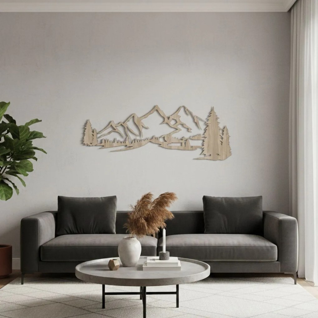 Drevený obraz na stenu - Les a hory | REHORA: HDF - Javor 55 x 20 cm 4658-109477 HDF0414-akcia20