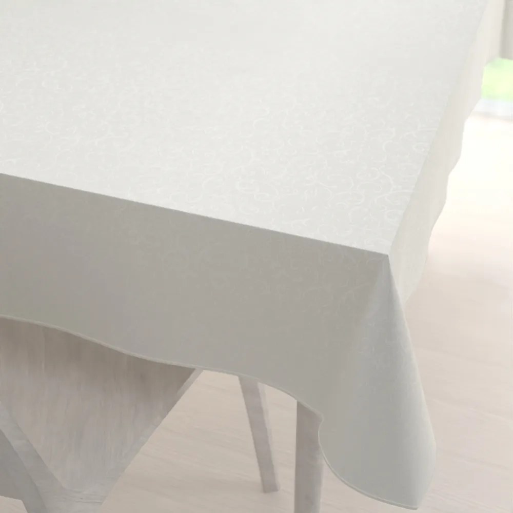 Biante Teflónový obdĺžnikový obrus TF-010 Ornamenty - smotanový 80x120 cm