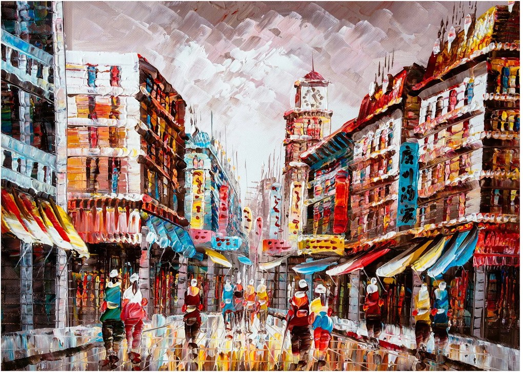 Obrázok - Hong Kong, olejomaľba (70x50 cm)