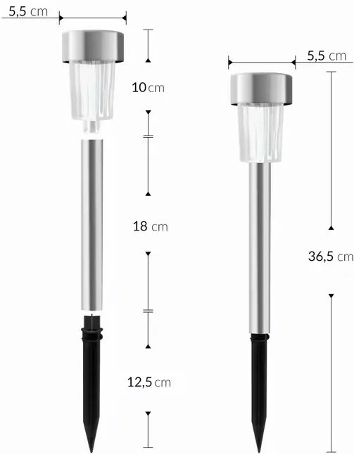 InternetovaZahrada Sada 8 LED solárnych lámp - farebné