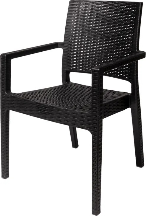Vonkajšia stolička MARIO - čierna