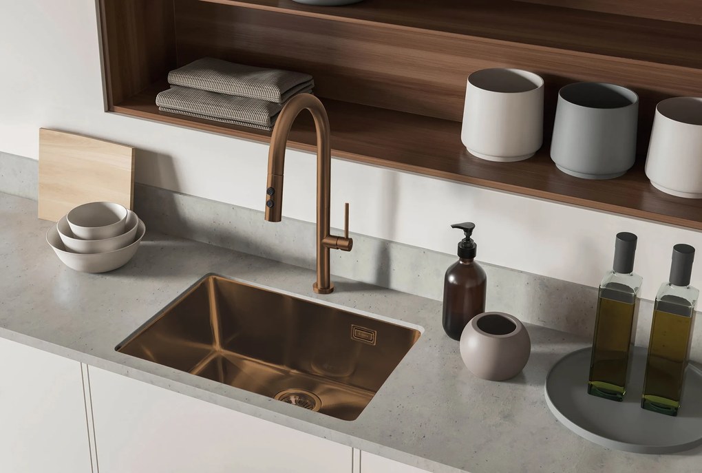 Deante Olfato, vysoká drezová batéria, brúsený bronz, DEA-BQO_C72M