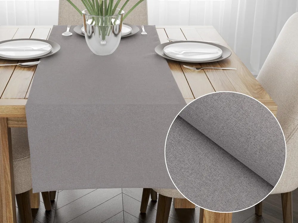 Biante Dekoračný behúň na stôl BKR-503 Sivý režný 35x140 cm