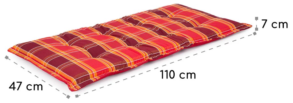 Blumfeldt Sylt, podsedák na lavicu, čalúnená podložka, penová výplň, polyester, 1 x vankúš