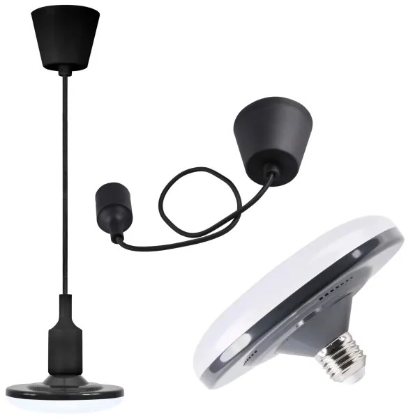 LED Závesné svietidlo KIKI 1xE27/10W/230V čierne