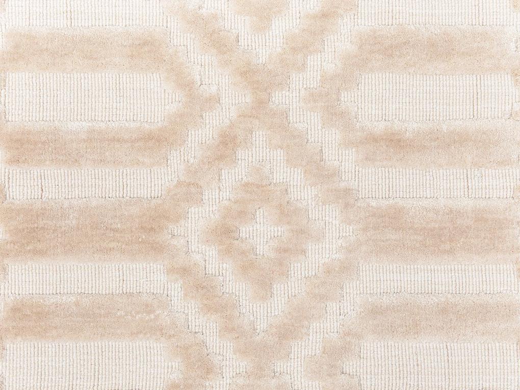 Viskózový koberec 160 x 230 cm béžový ADATEPE Beliani