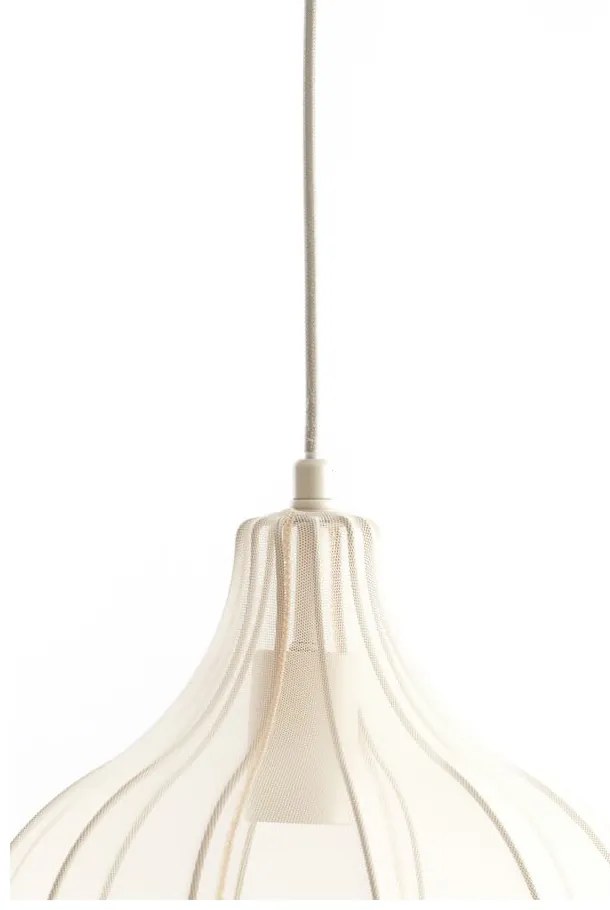 Béžové závesné svietidlo s textilným tienidlom ø 29 cm Elati – Light &amp; Living