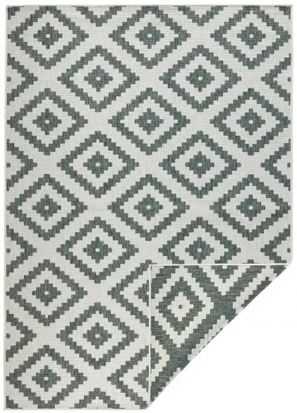 NORTHRUGS - Hanse Home koberce Kusový koberec Twin-Wendeteppiche 103131 grün creme – na von aj na doma - 200x290 cm