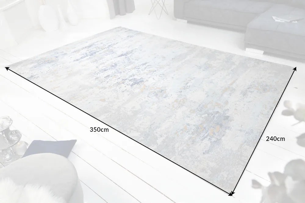 Koberec Abstrakt 350x240cm sivomodrý