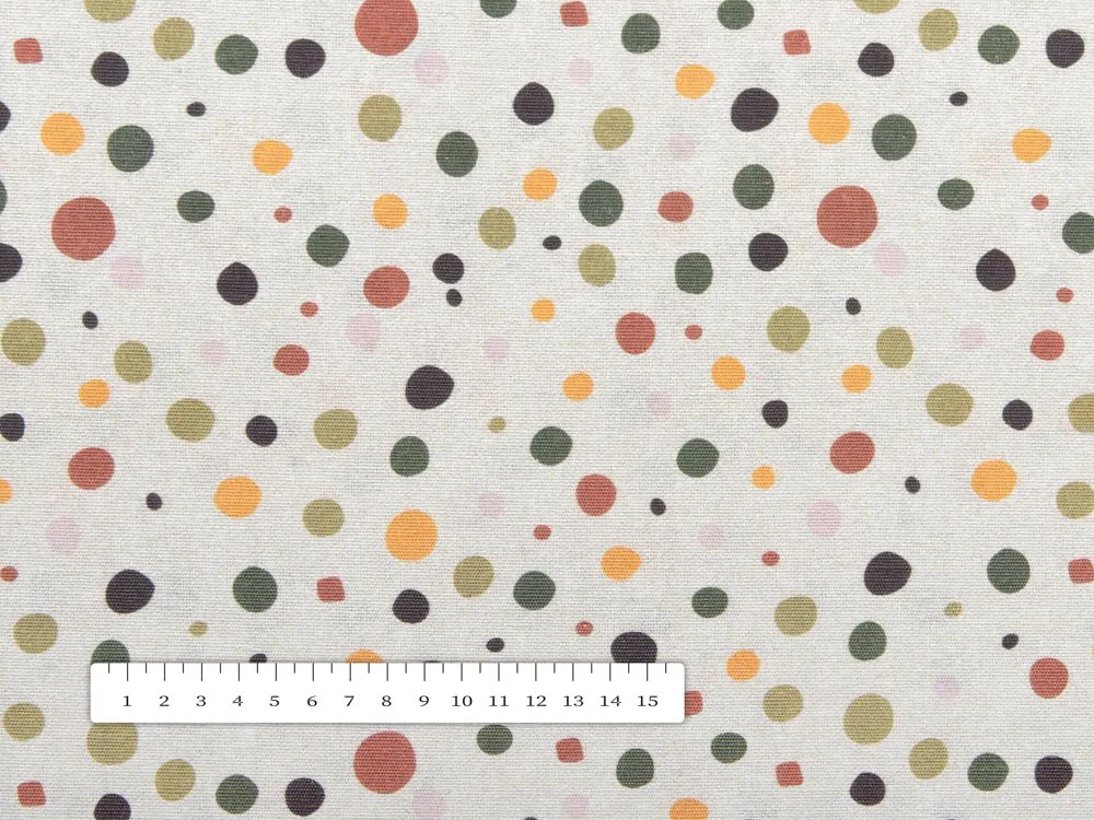 Biante Dekoračná obliečka na vankúš Leona LN-151 Farebné bodky na režnom 50 x 60 cm