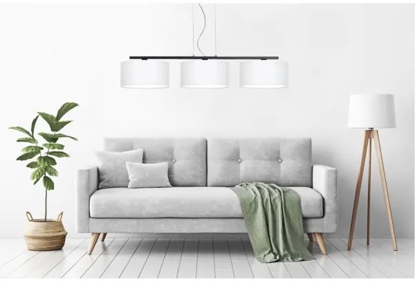 Luster na lanku ASTRA 3xE27/60W/230V biela