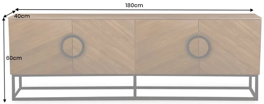 Televízny stolík Grandezza 180 cm v dekóre vlašského orecha