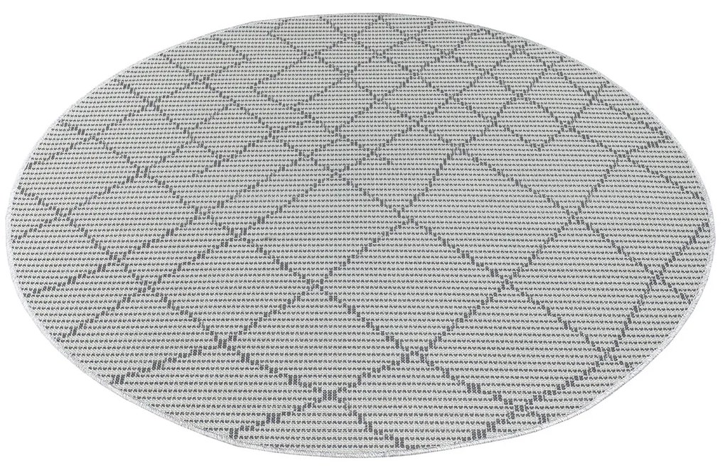 Dekorstudio Šnúrkový okrúhly koberec PALM 3526 - antracitový Priemer koberca: 120cm