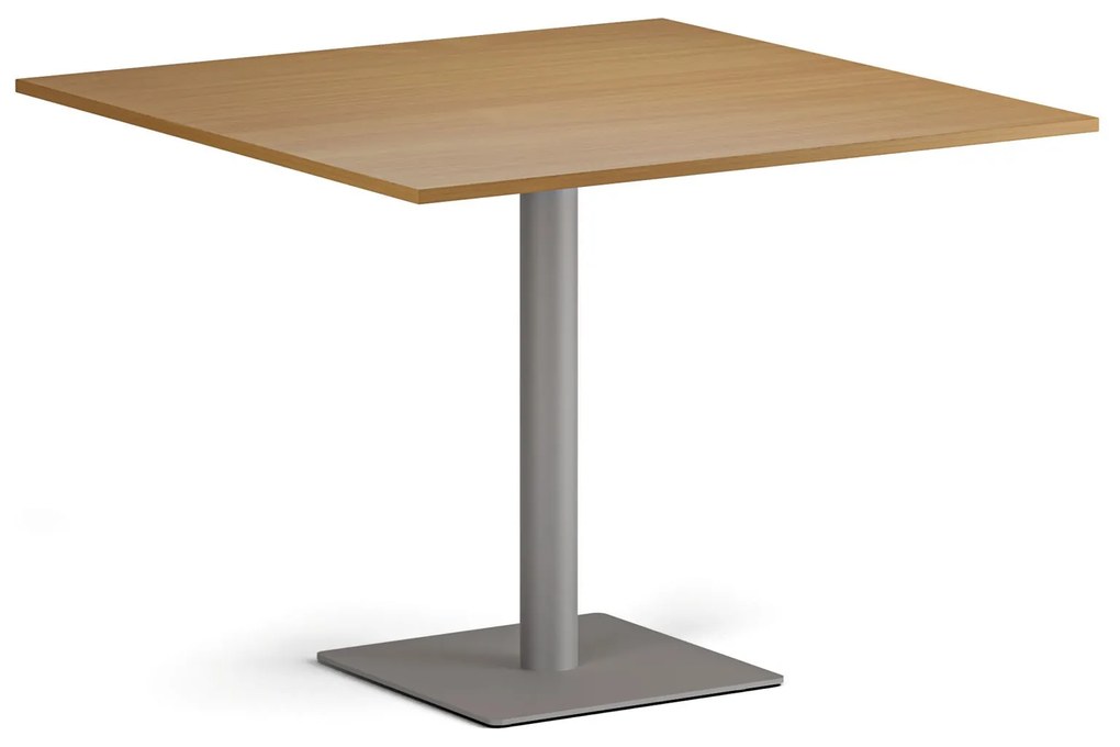 Konferenčný stolík ENZO, 100x100 cm, sivostrieborná podnož, buk