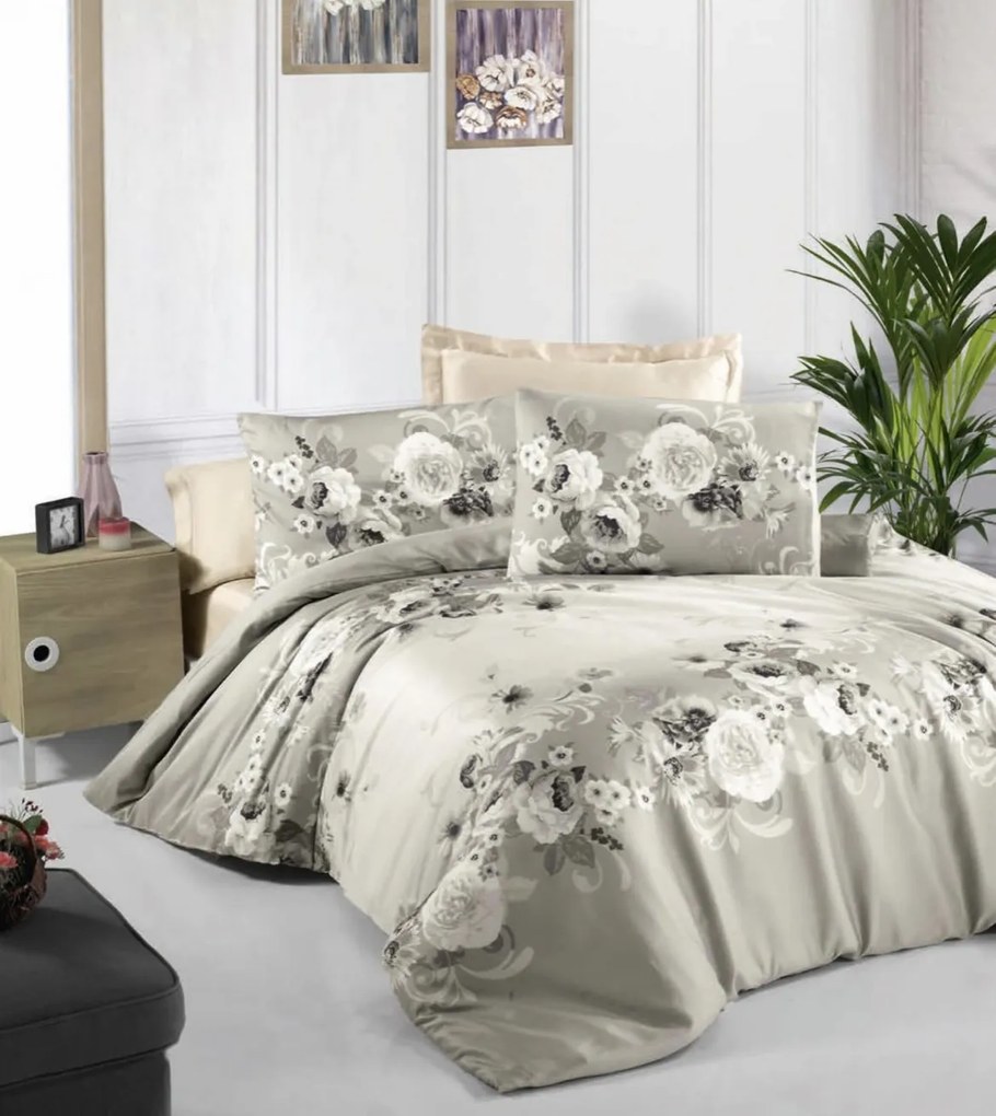 Obliečky bavlnený satén Monza TiaHome - 1x Vankúš 90x70cm, 1x Paplón 140x200cm